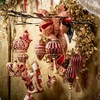 6.5"H & 6"H Sullivans Christmas Encrusted Opulent Ornament Set of 2  Red-Gold - 3 of 3