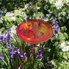 Achla Designs 39" Reflective Crackle Glass Birdbath Bowl with Stake - 2 of 3