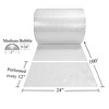 UOFFICE Roll of Bubble Cushioning Wrap 24" Wide x 100' Long - with 5/16" Medium Bubbles - 2 of 4