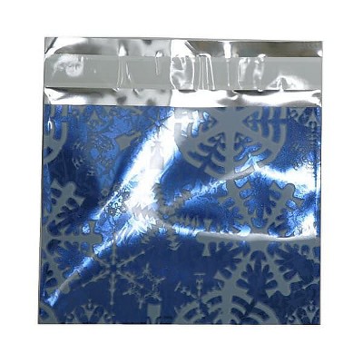 JAM Paper 5x6.125 Booklet Foil Envelopes w/Self-Adh Closure BE w/WE Snowflakes 1336166