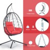 Versatile Indoor-Outdoor Hanging Egg Chair with Stand，Swing Chair- Perfect for Patio, Bedroom, Living Room, and Balcony - 2 of 4