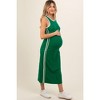 Pinkblush Green Sleeveless Contrasting Stripe Maternity Maxi Dress - 3 of 4