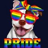 Adult Design By Humans Pit Bull Rainbow Pride Dog By Luckyst T-Shirt - 2 of 2