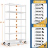 Dolonm Wire Shelving Unit, 6000 LBS NSF Height Adjustable Metal Garage Storage Shelves with Wheels,Metal Shelves - 2 of 4