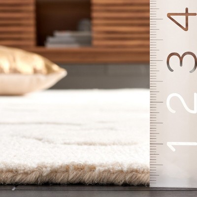 Ivory Hand Tufted Wool 4' x 6' Area Rug