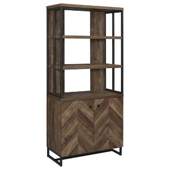 70.75" Milbrook 3 Shelf Bookcase Rustic Oak - Coaster