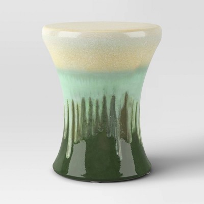 Glazed Ceramic Accent Table Green - Threshold™