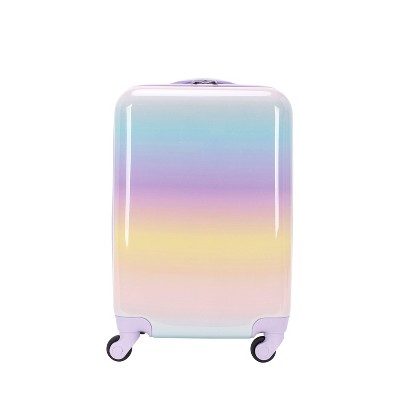 Crckt 21" Kids' Hardside Carry On Spinner Suitcase - Pastel Rainbow Ombre