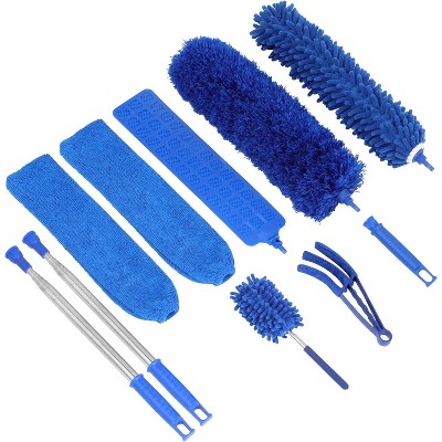 Microfiber Duster with Telescopic Rod, Washable Feather Dusters for Cleaning Cobwebs and Ceiling Fans, 5-Pack Set