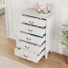 Farmhouse 5-Drawer Dresser for Bedroom, Tall Vertical Wooden Chest with Storage, Freestanding Closet Organizer for Bedroom and Living Room - 4 of 4