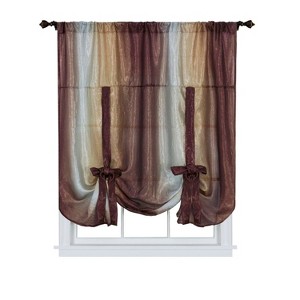 GoodGram Ombre Crushed Satin Sheer Single Window Curtains & Valances - 1 of 4
