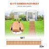 VEVOR Wooden Garden Pathway, 12 ft L x 22 in W, Non-Slip Straight Garden Walkway, Roll Out Cedar Outdoor Walkway Path, Brown - 3 of 4