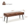 Arceso Entryway Bench, 44.5" Upholstered Bedroom Benches, End of Bed Bench with Metal Legs, for Decorative, Living Room, Dining Room - 4 of 4