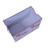 Bacati - Watercolor Floral Coral/Gray Fabric Storage Toy Chest - 4 of 4