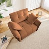 47" Single Seater Sofa with High-Resilience Support Cushions and Throw Pillows,  Modern Design for Living Room White - 2 of 4
