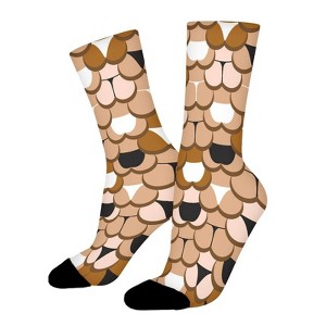 Butt Pattern Women Printed Crew Socks Funny Funky Socks Soft Polyester Novelty Gifts for Artists Men - 1 of 1