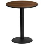 Flash Furniture 36'' Round Laminate Table Top with 24'' Round Bar Height Table Base