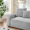 104.7'' 4-Seater Corduroy Sofa with 4 Throw Pillows, Large Living Room Couch, Soft Sponge Cushions, Orange Fabric - 4 of 4