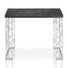 Sbragia Geometric Metal Legs Console Table Faux Marble - HOMES: Inside + Out: Chrome-Plated, Sleek Design for Entryway - 3 of 4