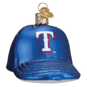 Old World Christmas Blown Glass Ornament for Christmas Tree, Texas Rangers Baseball Cap - 1 of 3