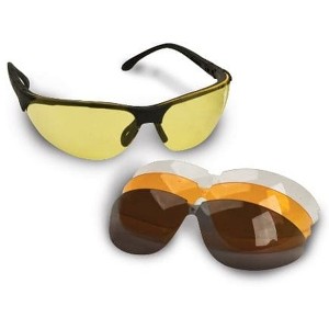 Walker's Sport Glasses w/4 Interchangeable Lenses - Clear/Amber/Yellow/Smoke Grey - 1 of 2