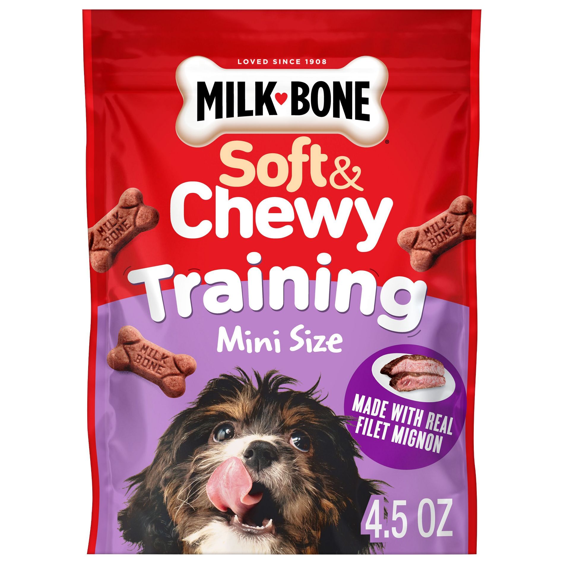 Milk-Bone Beef Soft & Chewy Dog Training Treats - 4.5oz