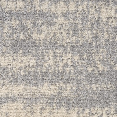 Essential Abstract Grey/Beige Synthetic 4' x 6' Outdoor Rug