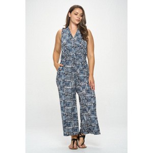 WEST K Women's Jillian Plus Size Sleeveless Knit Jumpsuit - 1 of 2