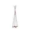 SEVOBAL Freestanding Coat Rack with 8 Hooks and Sturdy Cross Wood Base for Bedroom or Living Room, Brown, 15"*15"*71" - 2 of 4