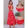 INSPIRE CHIC Women's Summer 2 Piece Outfits Floral Tank Top and Maxi Skirt Set - 2 of 4