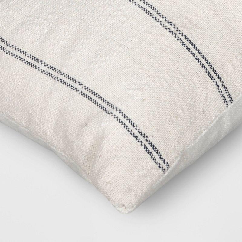 10&#34;x20&#34; Small Stripes Rectangular Outdoor Lumbar Pillow Chalk White - Threshold&#8482;, 5 of 6