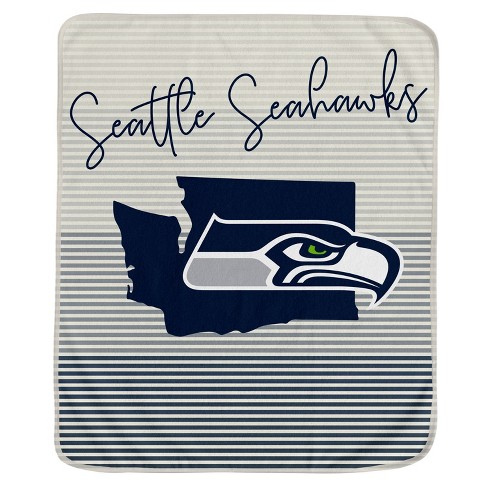 Nfl Seattle Seahawks Helmet Stripes Flannel Fleece Blanket : Target