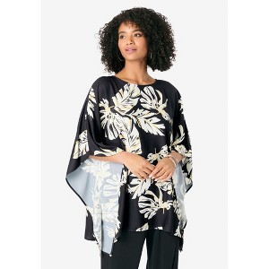 Roaman's Women's Plus Size Georgette Duster - 1 of 4
