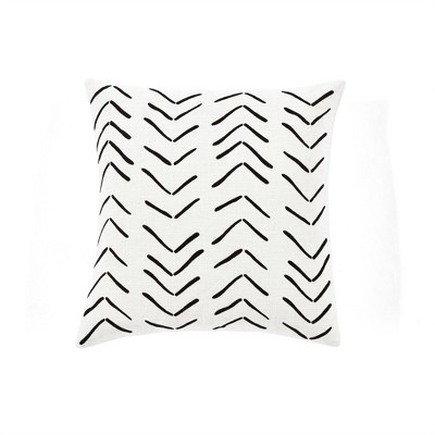 20"x20" Oversize Hygge Row Family-Friendly Square Throw Pillow Cover White - Lush Décor