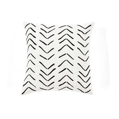 Boho Big Arrows in Black and White Throw Pillow for Sale by House
