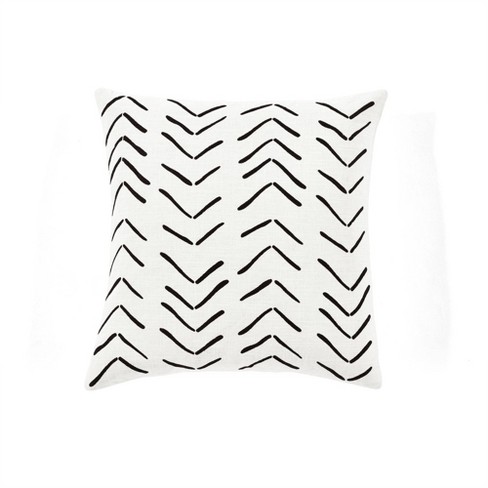 Black and best sale white pillow cover