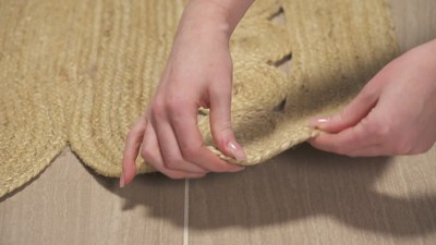 Ivory Natural Hand-Knotted Jute & Sisal Runner Rug - 27" x 12"