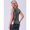 Allegra K Women's Metallic Shiny Sparkly Party Club Twist Knot Tank Top - 4 of 4