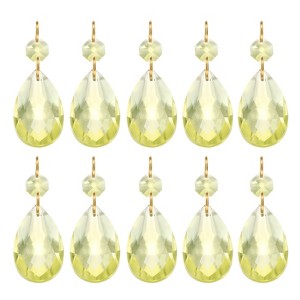 Unique Bargains Crystal Pendants Teardrop Beads for DIY Lamp Arts Crafts Decoration 10 Pcs - 1 of 4