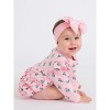 RuffleButts Baby Girls Sweatshirt Bubble Romper - 4 of 4