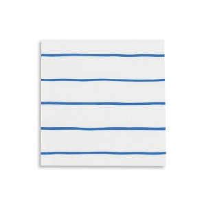 Daydream Society - Cobalt Frenchie Striped Petite Napkins - Pack of 16 Paper Napkins - 1 of 1
