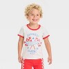 Toddler Boys' 2pc Hot Wheels Americana Short Sleeve T-Shirt and Shorts Set - Red/White - 3 of 4
