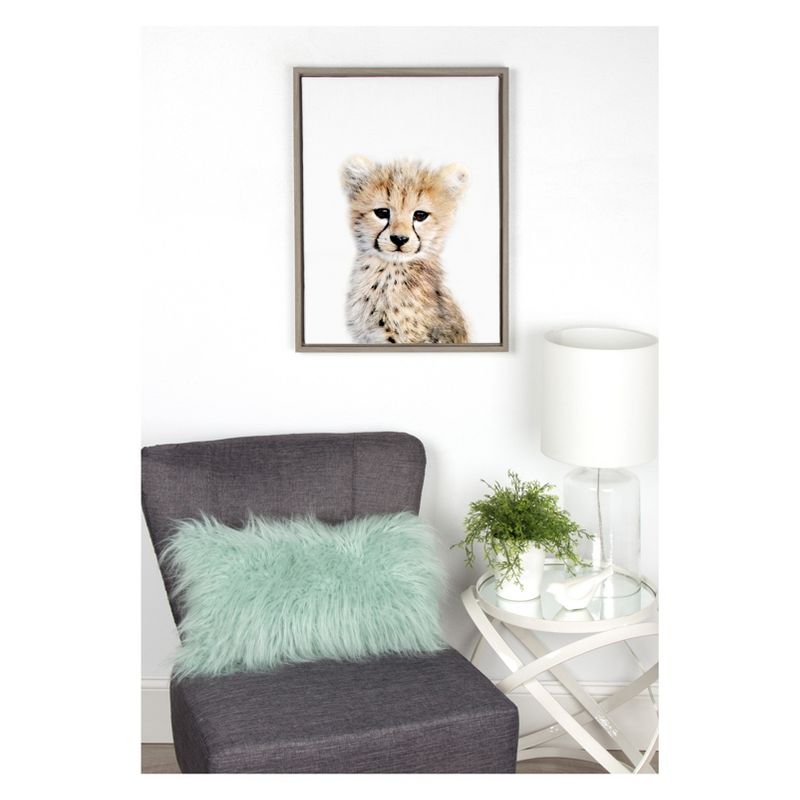 Sylvie Cheetah Framed Canvas by Amy Peterson - Kate and Laurel, 5 of 6