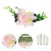 Unique Bargains Women's Styling Simulated Flowers Hair Clip Comb 1 Pc - 3 of 4