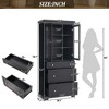 NicBex 70.1 inch Bathroom Storage Cabinet,Tall Floor Cabinets with 2 Adjustable Shelves & 3 Drawers,Bathroom Storage Cabinet for Bathroom - 3 of 4