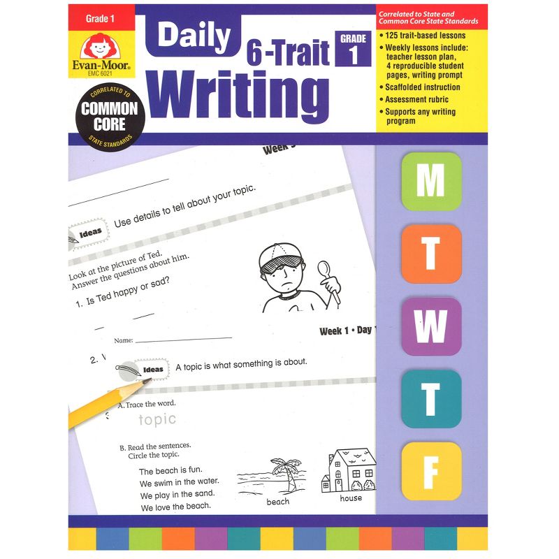 Evan-Moor Educational Publishers Daily 6-Trait Writing Book, Grade 1, 1 of 4