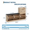 GustoWave Framhouse Shoe Storage Cabinet with Shoe Bench with 4 Flip Drawers & Padded Seat Cushion, Entryway Bench with Storage - 3 of 4