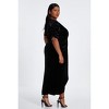 QUIZ Plus Size Velvet Wrap Midi Dress - 2 of 4