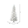 Vickerman Flocked White Spruce Slim Artificial Christmas Tree - 3 of 4