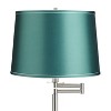 360 Lighting Druckman Modern 60 1/2" Tall Standing Floor Lamp Skinny Adjustable Swing Arm Silver Metal Brushed Nickel Finish Drum Teal Blue Shade - 2 of 4